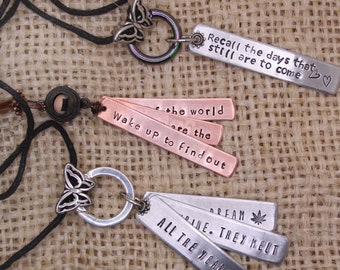 Grateful Lyrics / Hand-stamped hippie jewelry / Dead lyrics / Recall the days / All the years combine / Wake up to find out