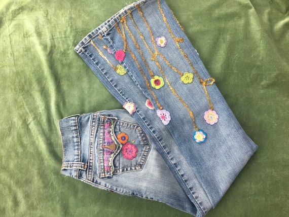levi's flower jeans