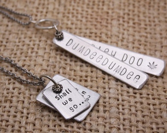 Grateful Lyrics / hand-stamped hippie jewelry / Dead lyrics / Dumdeedumdee doodley doo / Shall we go, you and I while we can