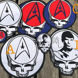 Assorted sizes Cotton Steal Your Face / Star Trek / Spock Sew-on patch printed unfinished ready for you to customize 204A
