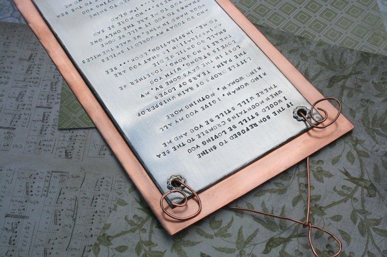 Custom Song Lyrics Wall Hanging / Song Wall Hanging / Poem Etsy