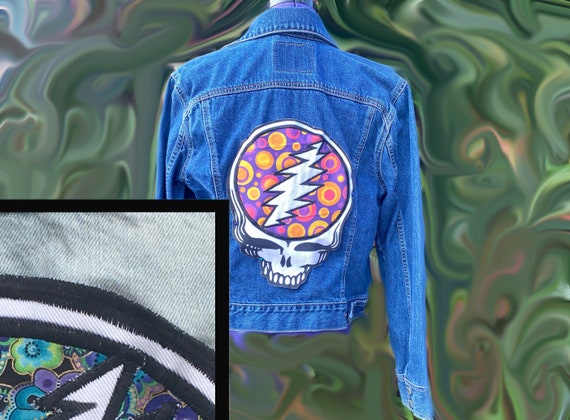 Women's Large Steal Your Face jean jacket, steali… - image 1