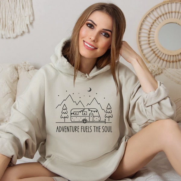 Adventure Hoodie, Mountain Hoodie, Nature Hoodie, Camping Hoodie, Best Gifts for Her, Gift for Campers, Outdoor Lover Gift, Hoodie for Women