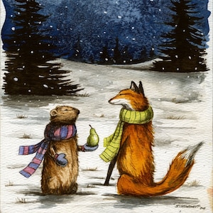 Delen van een peer - ondertekend afdrukken ~ no3 in de 2018-19 Little Red Fox Series -