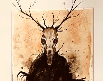 ウェンディゴの出現（オリジナルの手描きアート作品）