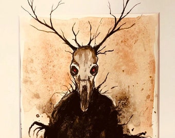 Arise the Wendigo (an original hand painted artwork)