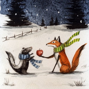De vrijgevigheid van vrienden - Gesigneerde print ~ no3 in de 2021-22 Little Red Fox-serie -