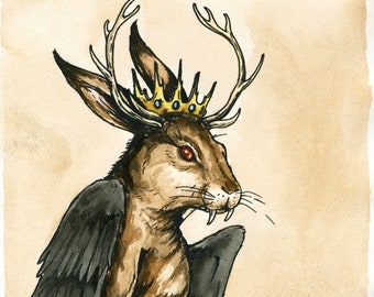 The Wolpertinger (an original hand painted artwork)