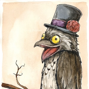 A Handsome little Potoo an original hand painted queen image 1