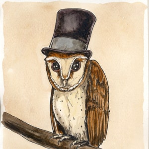 Oriental Bay Owl an original hand painted queen image 1