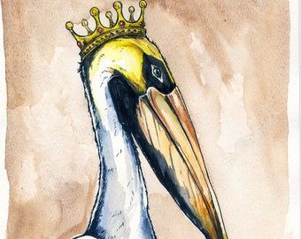 A Royal Pelican King (an original hand painted queen)