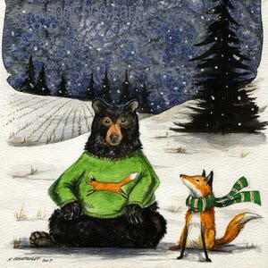 U dit groot - ondertekende Print ~ no2in de 2017-18 Little Red Fox Series -