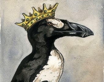 The Great Auk King (a hand painted king)