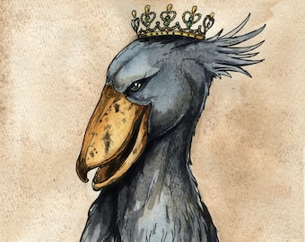 A Royal Shoebill Queen (an original hand painted queen)