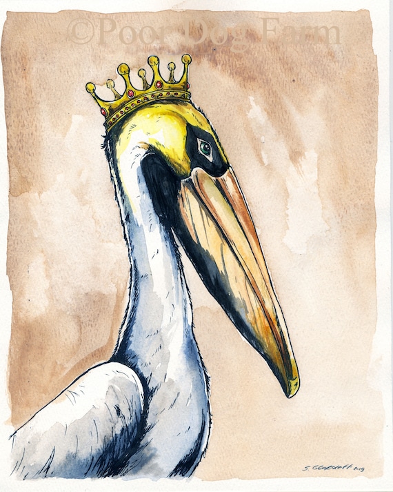 A Royal Pelican King (an original hand painted queen)