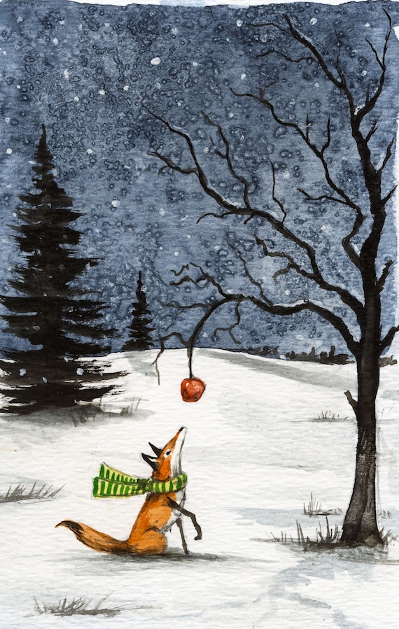 The Last One   -  Signed Print ~   no2 in the 2021-22 Little Red Fox Series  -