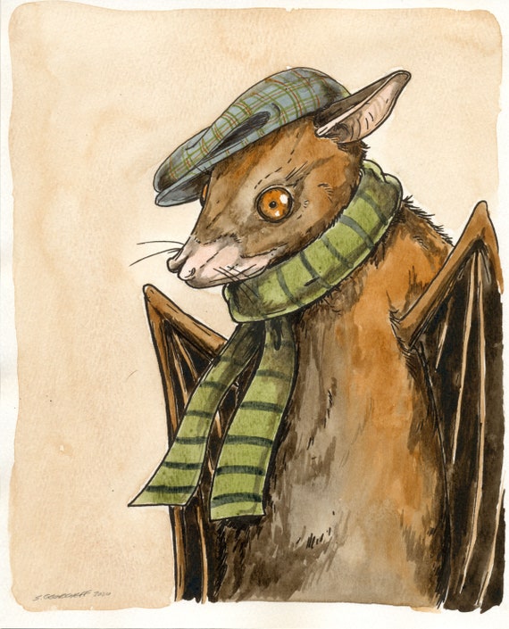 The Greater Short-Nosed Fruit Bat (an original hand painted queen)