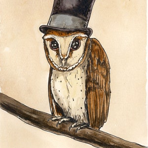 Oriental Bay Owl an original hand painted queen image 2