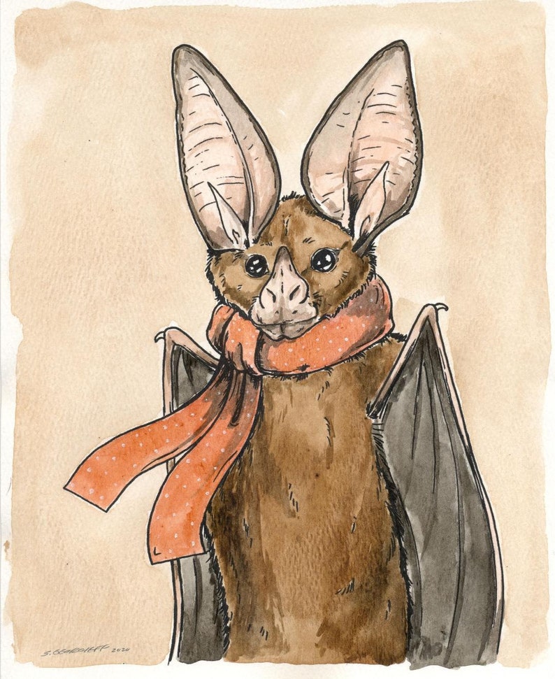 A California Leaf Nosed Bat an original hand painted queen image 1