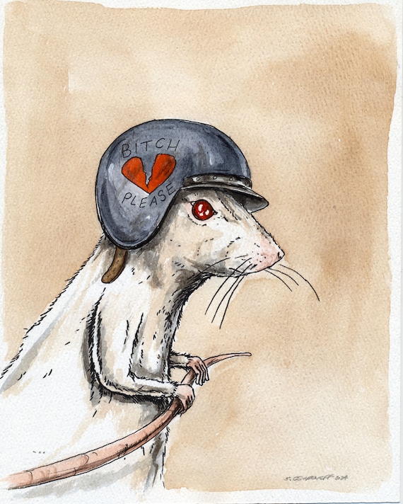 The Rat Bad A@? Biker Gang   B@tch Please (an original hand painted boss)
