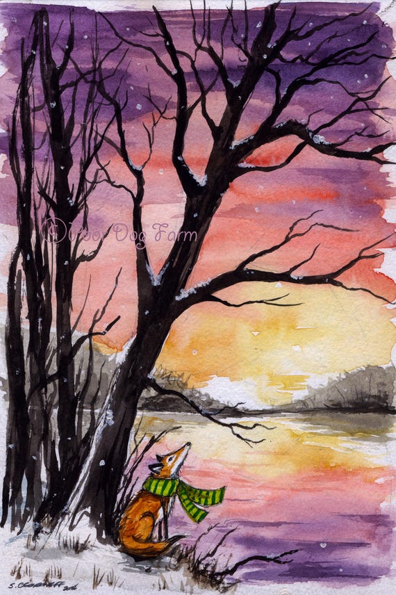 A New Dawn and a New Day   -  Signed Print ~   no1  for the 2026 Little Red Fox Series  -