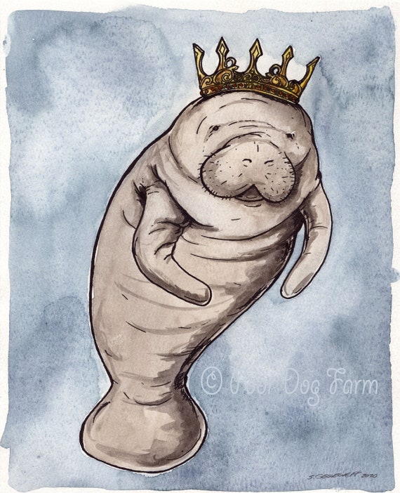 Manatee King  (an original hand painted queen)