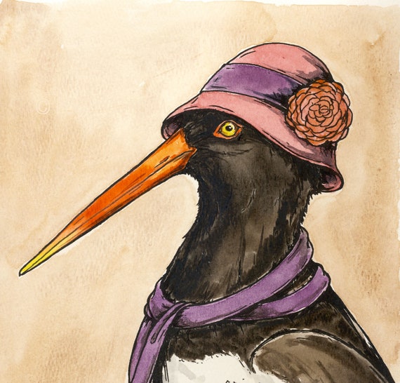 American Oystercatcher (an original hand painted queen)
