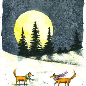 2016-17 little Red Fox Series - 1.   Betovering ondertekende Print