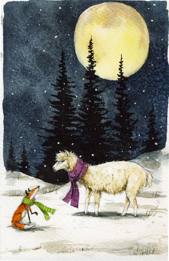 Hello Strange New Friend - signed 8 x 10 watercolor print