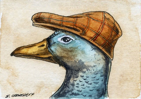 The Mascarene Teal~~ No 39  of 100 series- ~ signed watercolor print
