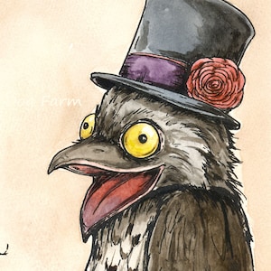 A Handsome little Potoo an original hand painted queen image 3