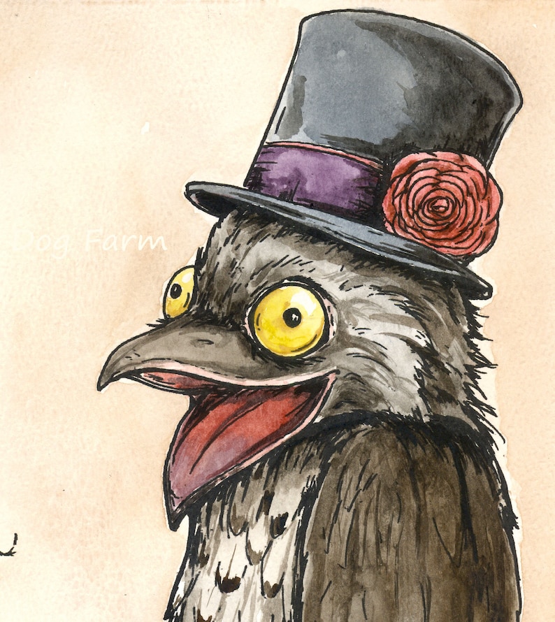 A Handsome little Potoo an original hand painted queen image 3