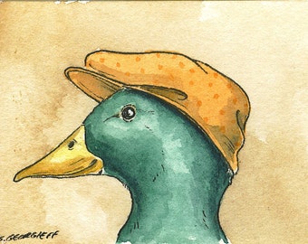 Mallard  with hat