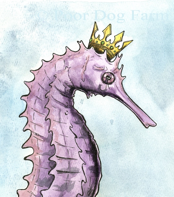 Purple Seahorse King  (an original hand painted queen)