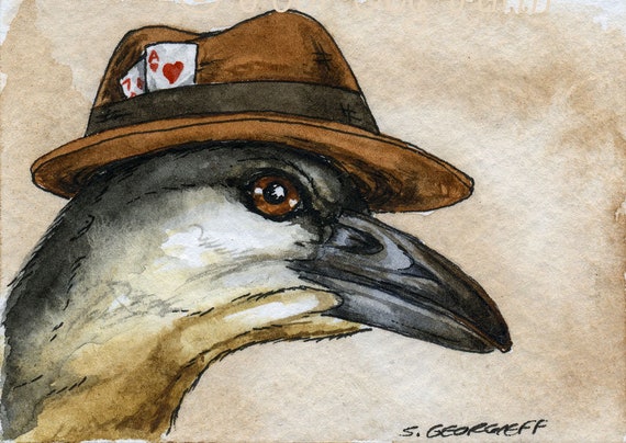The Upland Moa~~ No 73 of 100 series- ~ signed watercolor print