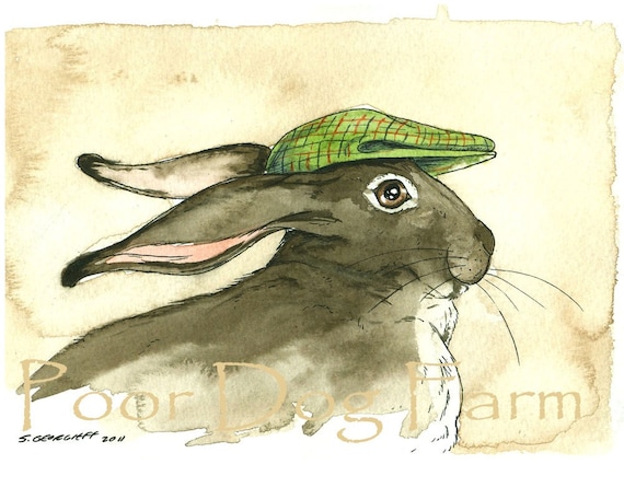 March Hare in a Hat -  8 x 10 print