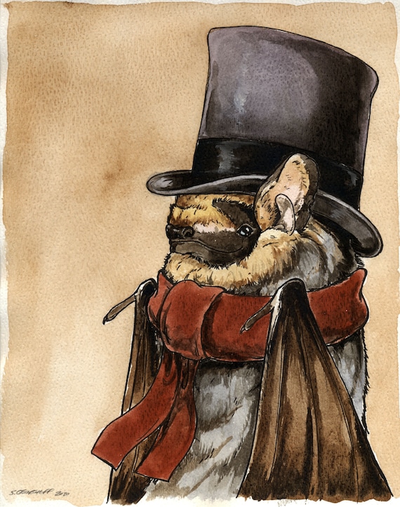 A dapper little Hoary Bat  (an original hand painted queen)