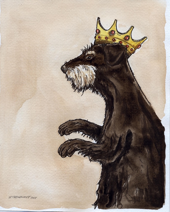 Schnauzer King (an original hand painted king)