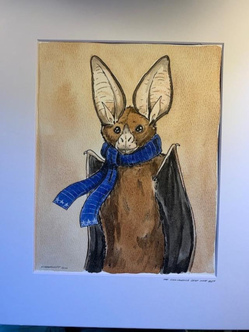 A California Leaf Nosed Bat an original hand painted queen image 3