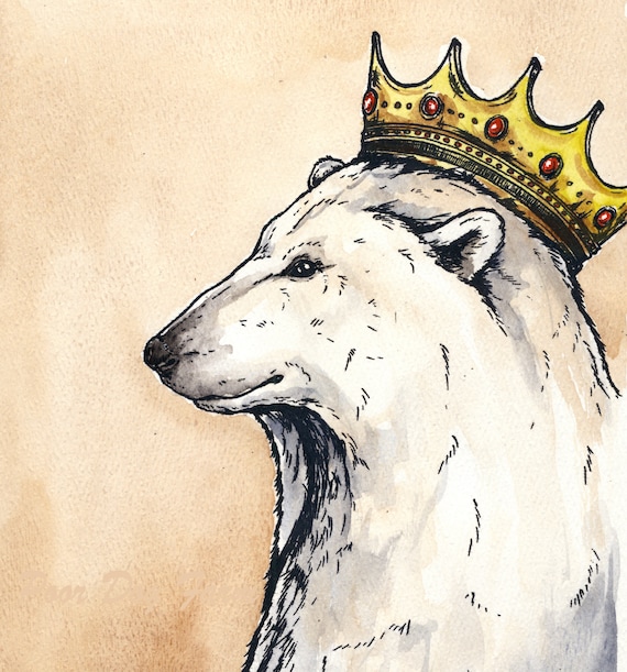 Polar Bear King (an original hand painted king)