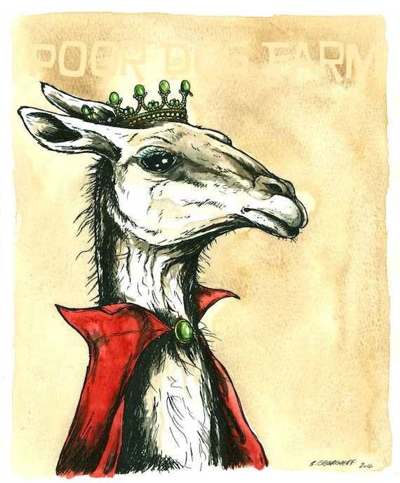 Llama Queen (an original hand painted queen)