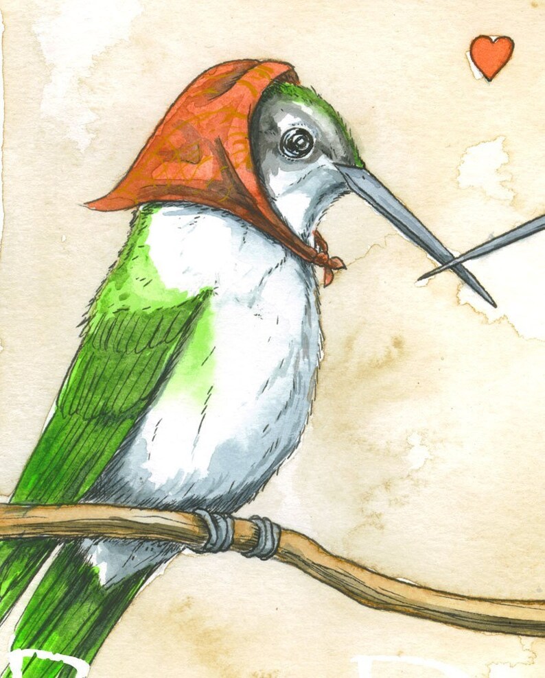 Hummingbird Lovers Print 8x10 - Etsy