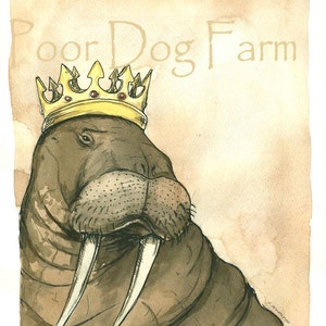Goo goo goo joob....I am The Walrus King an original hand painted king image 2