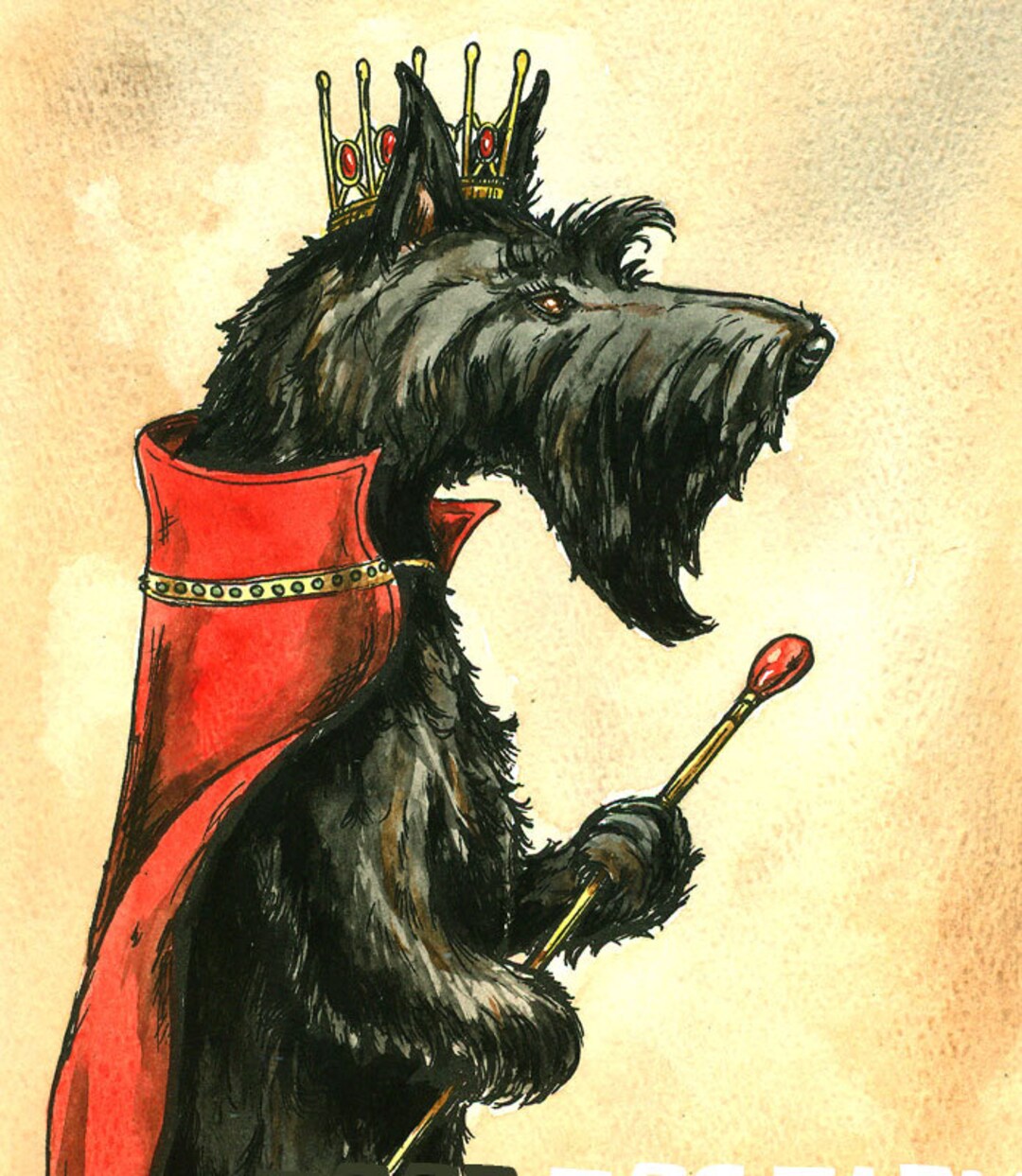 Scottish Terrier Queen (an Original Hand Painted Queen) UK