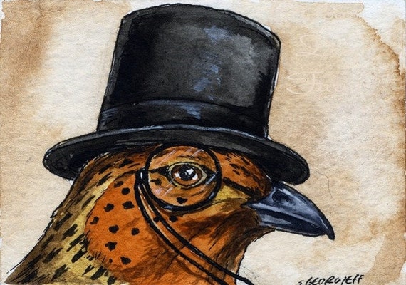 The New Zealand Quail~~ No 44  of 100 series- ~ signed watercolor print