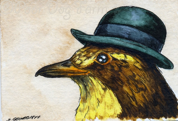 The Lyall's Wren~~ No 55  of 100 series- ~ signed watercolor print