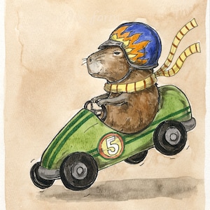 Go Capy Go (Limitierte Auflage # gemalte Drucke)