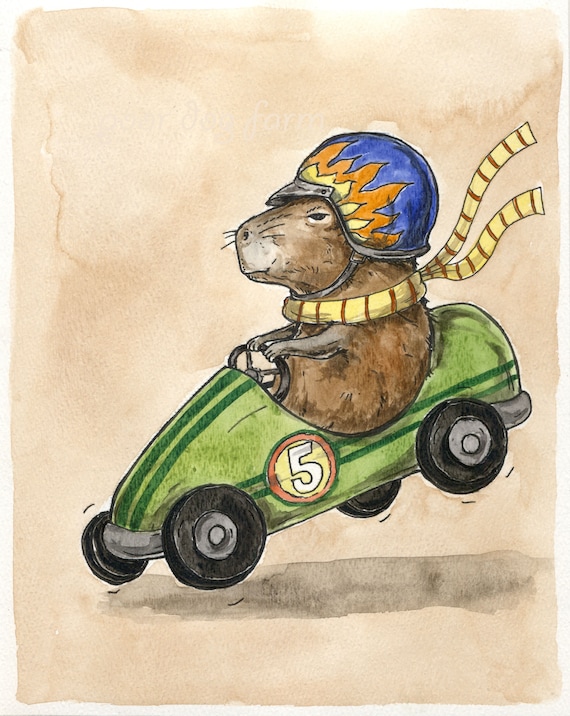 Go Capy Go  (Limited Edition # Painted Prints)