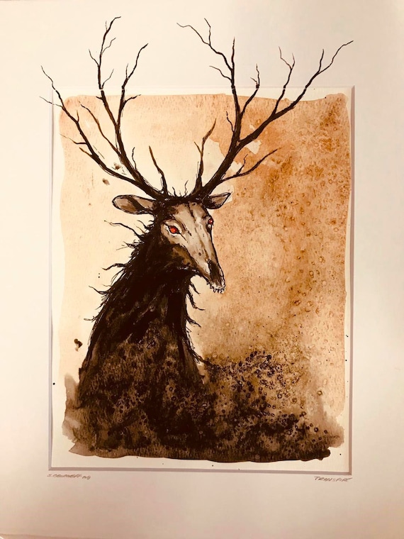 Transpire   n0.3 in the Wendigo Series (an original hand painted artwork)