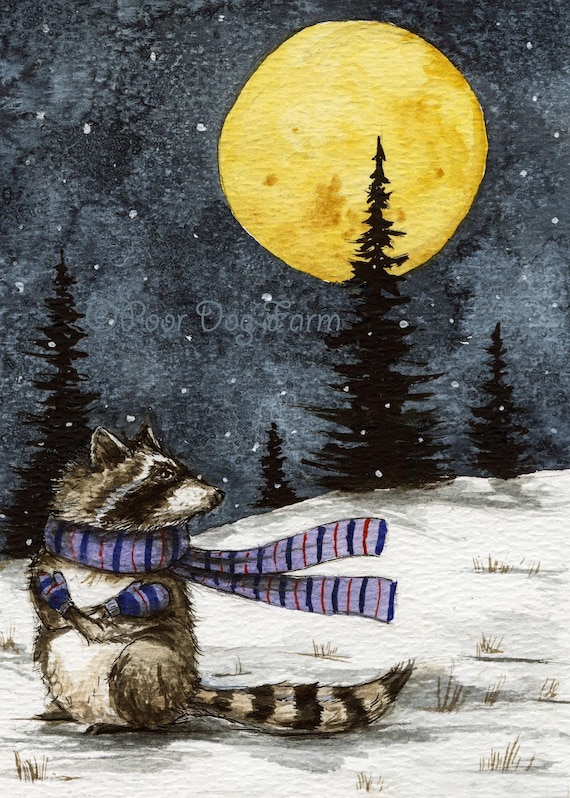 A Cold Night -  Signed Print ~